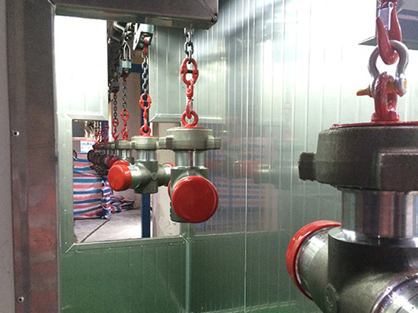 Valve coating equipment